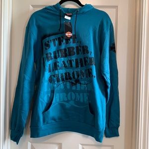 NWT NEVER WORN Teal Harley-Davidson hoodie